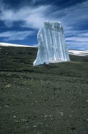 Glacier remnant on Kilimanjaro